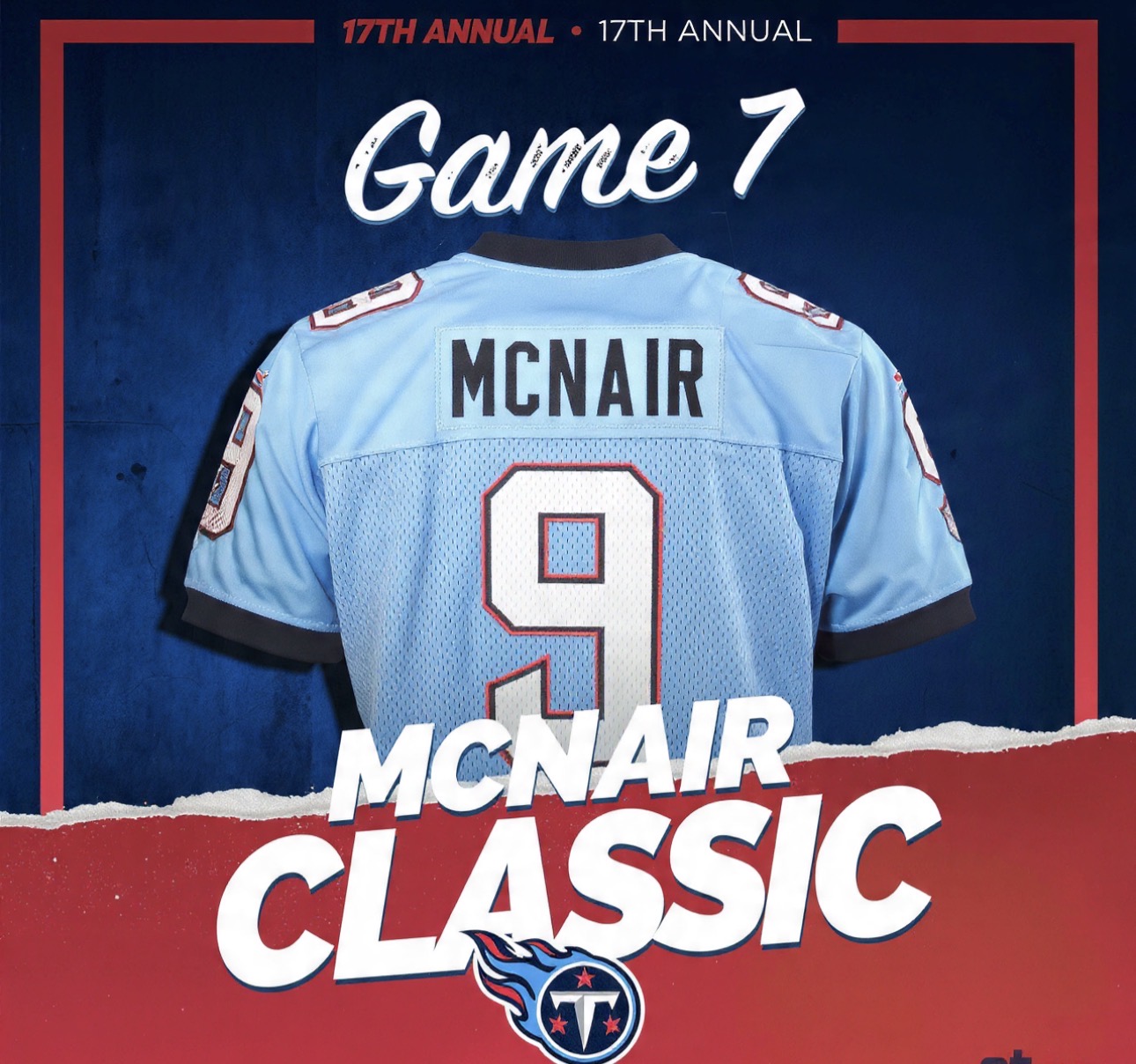 17th Annual TN Game 7 McNair Classic Logo