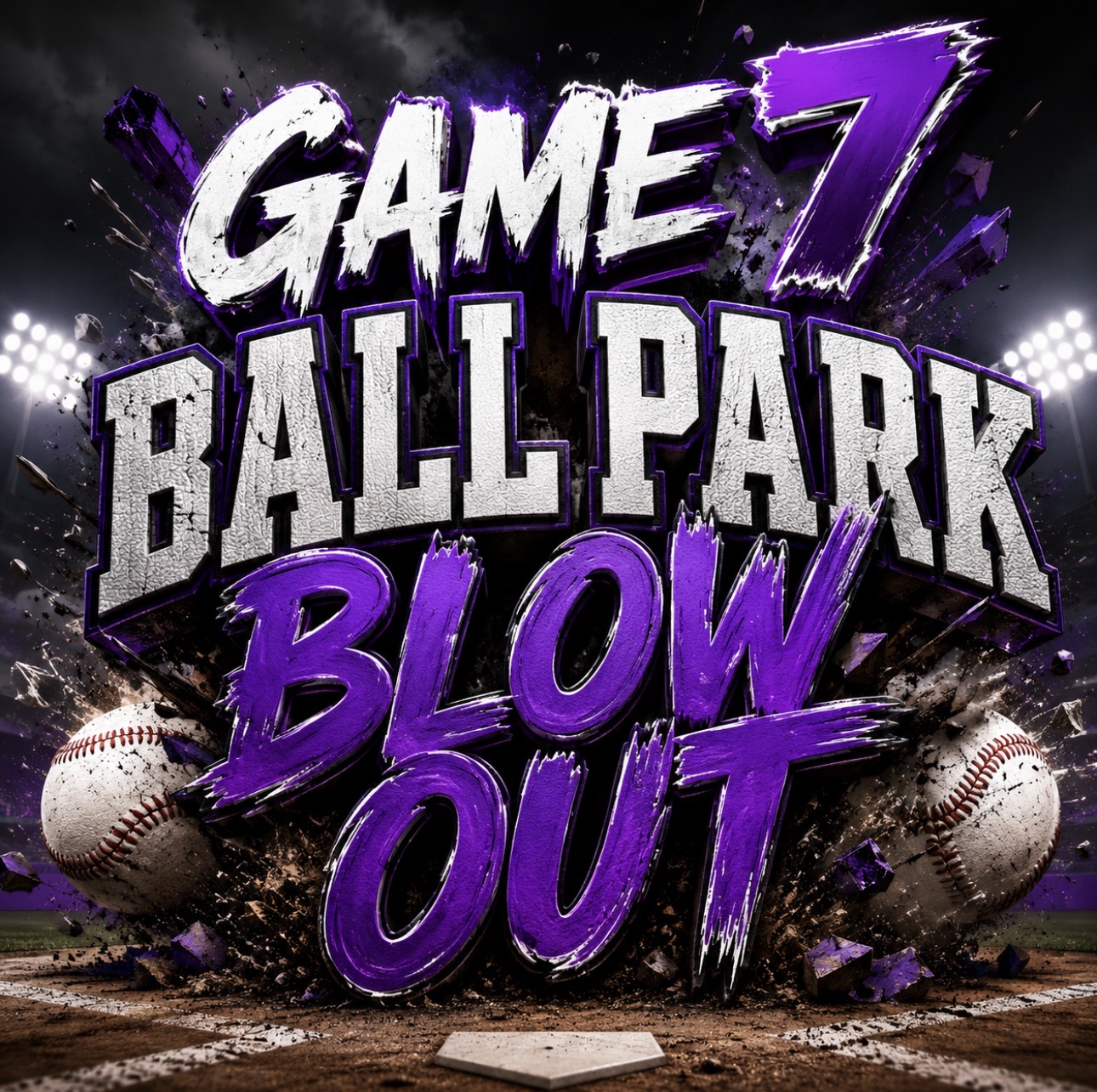 Game 7 Ball Park Blow Out ****Coach Pitch FREE**** Logo