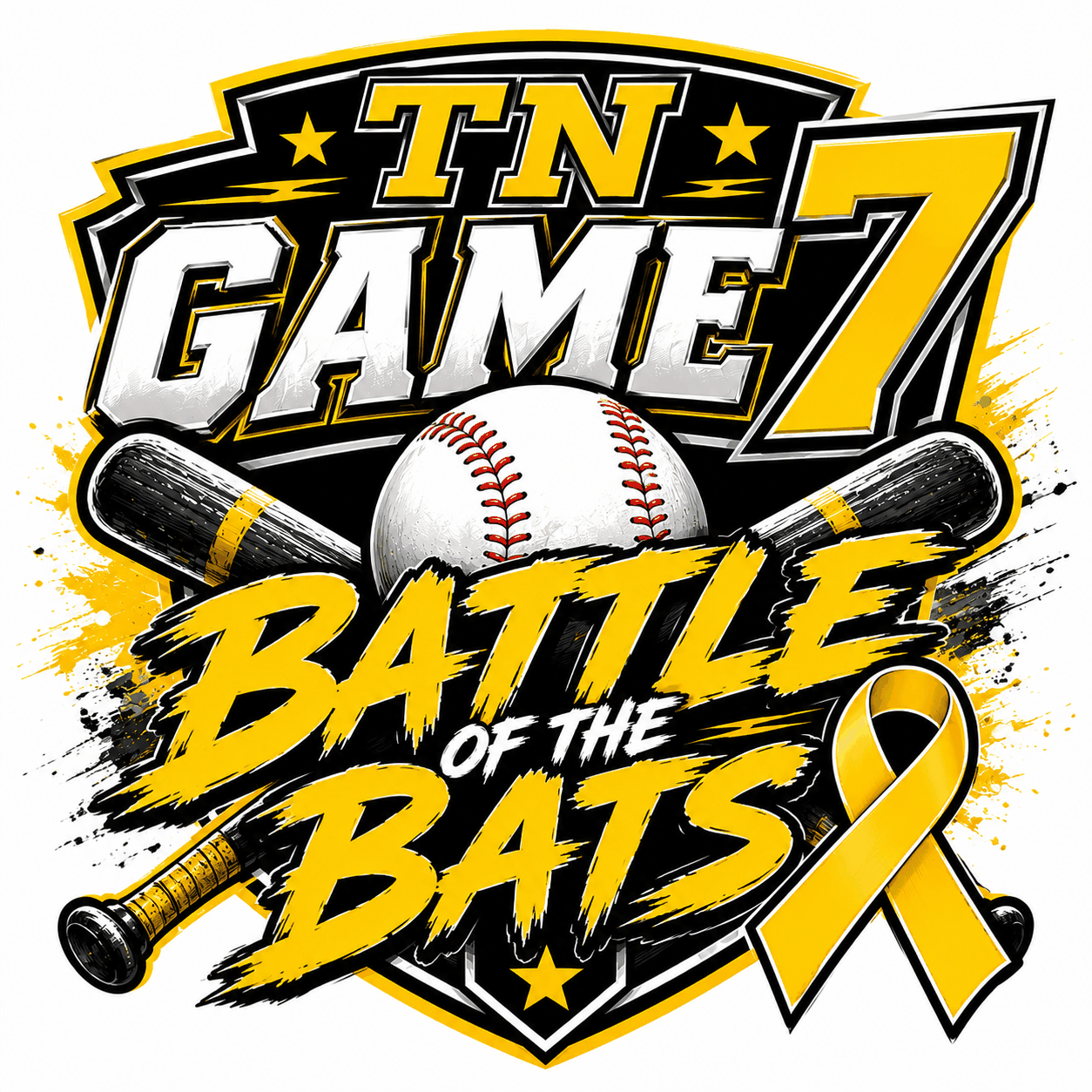 TN Game 7 Battle of the Bats **CHILDHOOD CANCER AWARENESS MONTH** Logo